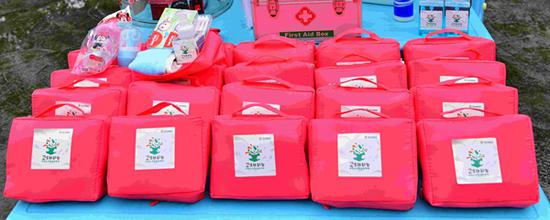 安利公益基金会捐赠的儿童卫生防护包
