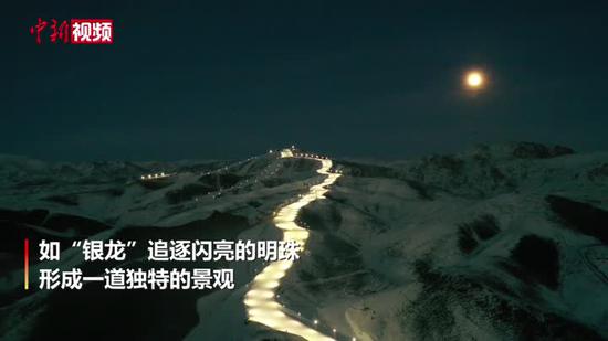 新年“最小滿月”照亮新疆阿勒泰