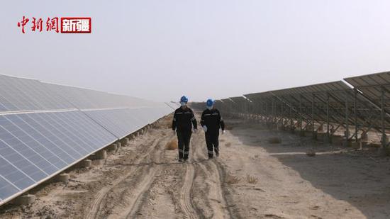 光伏发电项目助力新疆尉犁县碳达峰