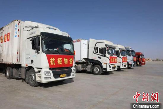 新疆叶城县紧急筹备物资驰援上海。　祖力　摄