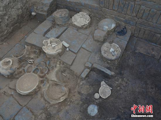 资料图为考古发掘现场。　 中新社发 天津市文物保护中心 供图