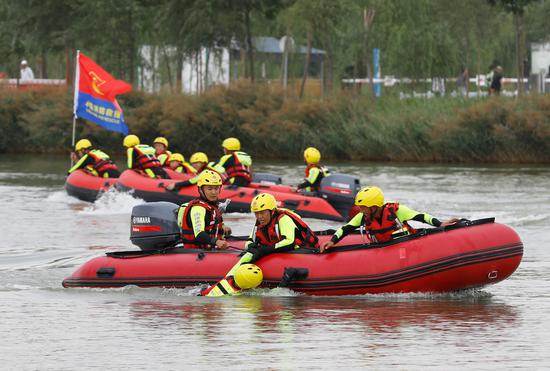 宁夏银川消防开展跨区域水域救援实战演练
