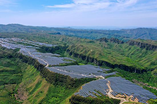 普安新店小坪地光伏项目。 普安新店小坪地光伏项目。