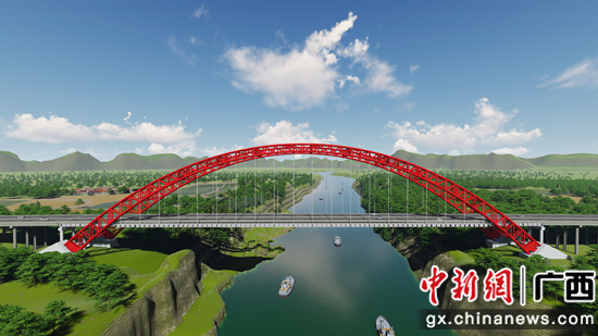正龙红水河特大桥效果图    广西路建集团供图