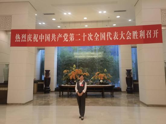 赵红霞参加中国共产党第二十次全国代表大会。