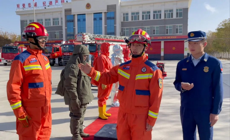 新疆尉犁縣舉辦2022年“119”消防宣傳月線上啟動儀式 