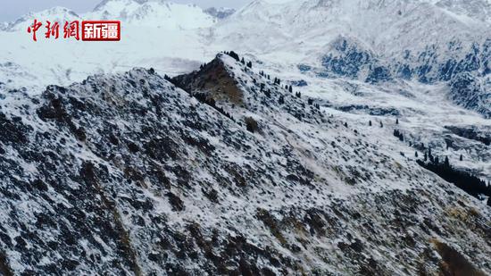 best365官网登录托木尔峰自然保护区内迎来立冬后的首场降雪