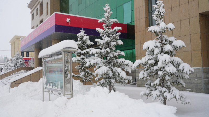 新疆阿勒泰地区出现连续降雪降温天气