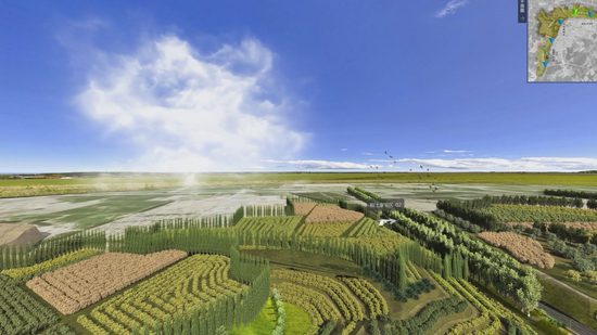 温宿县环城坎坡生态修复工程项目效果模拟图
