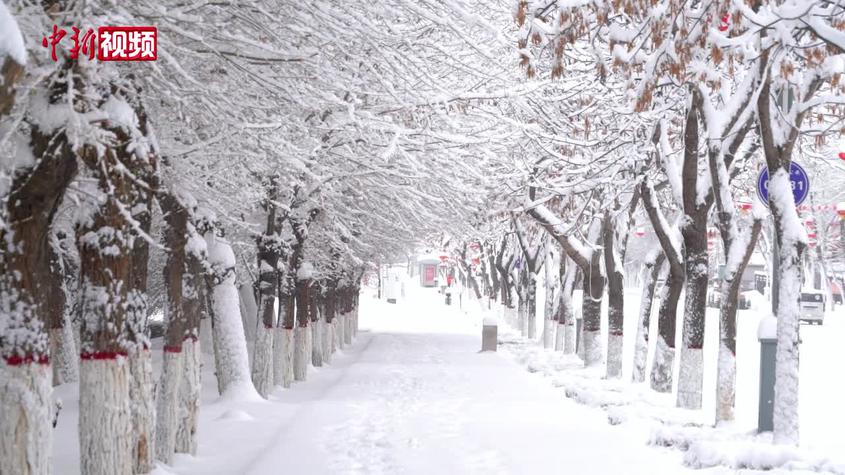新疆阿勒泰現持續降雪天氣 本周仍有降雪