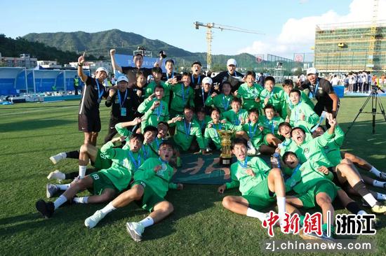 浙江队在第一届中国青少年足球联赛U17组决赛中 浙江省足协供图