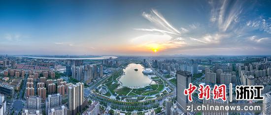 俯瞰杭州经济技术开发区。  浙江省商务厅 供图