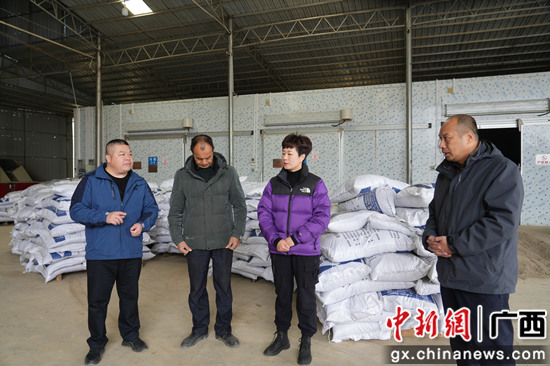 运江镇政府、象州县农机中心工作人员对项目进行指导