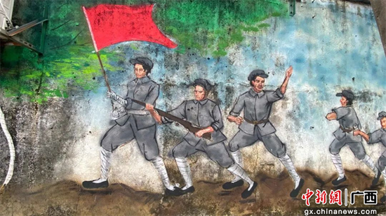 龙州红色革命故事主题墙绘。龙州县文旅体广局供图