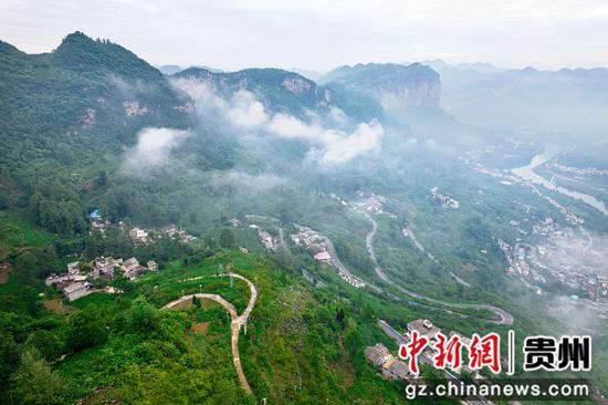 2023年6月9日拍摄的贵州省黔西市大关镇丘林村（无人机照片）。