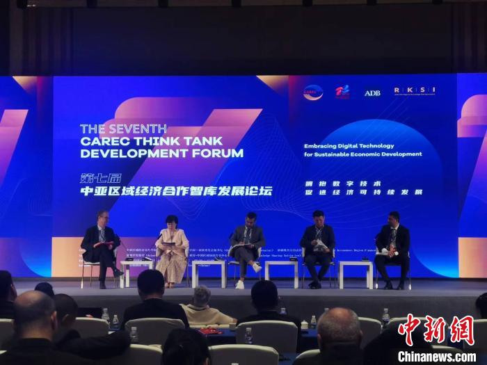 第七届中亚区域经济合作智库发展论坛上，专家学者讨论数字领域发展。　胡嘉琛 摄