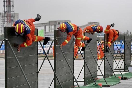 演练现场。