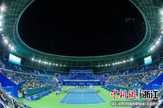 2023宁波网球公开赛正赛开打。2023宁波网球公开赛组委会供图
