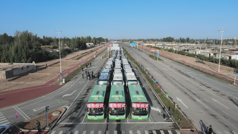 新疆伽師縣一批城市改造道路通車