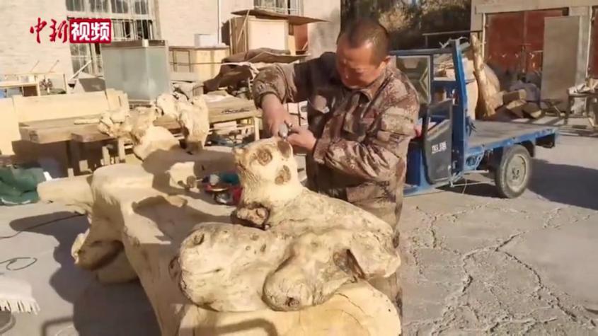 新疆兵團：朽木變工藝品 提升價值能致富