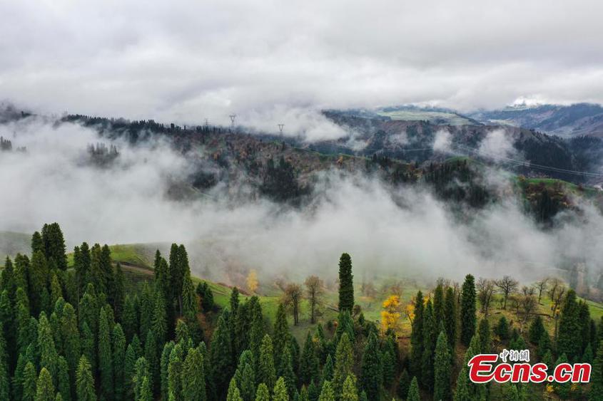 Scenery of Tianshan Mountains after rain in Xinjiang