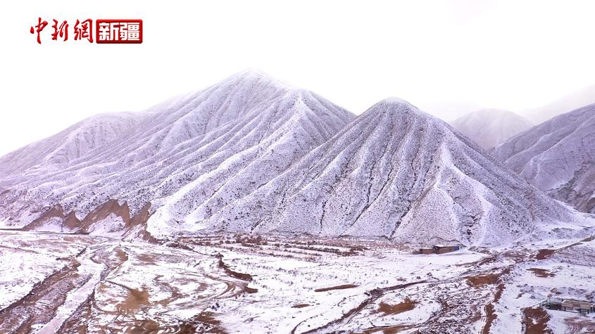 新疆莎車迎今冬首雪 風景美如畫