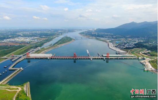 广西北部湾银行贷款支持的大藤峡水利工程建设。