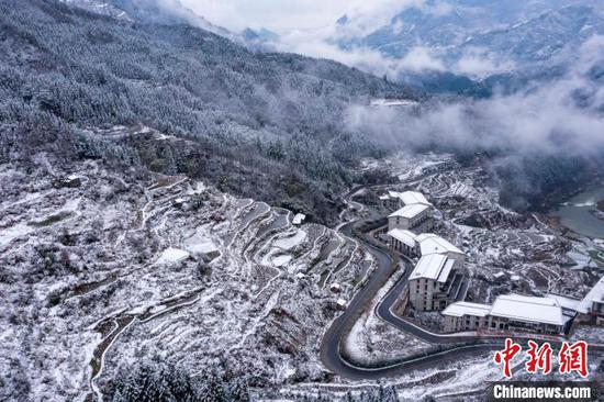 雪后的贵州省从江县刚边壮族乡平正村。吴德军 摄