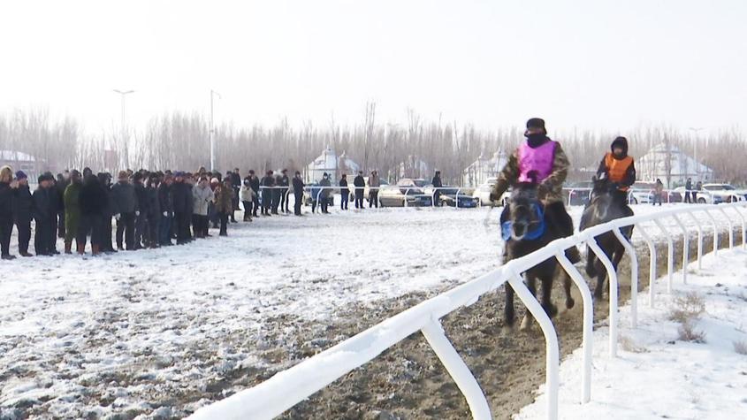 新疆精河县“贺新春·跃飞扬”雪地赛马会 点燃冰雪激情