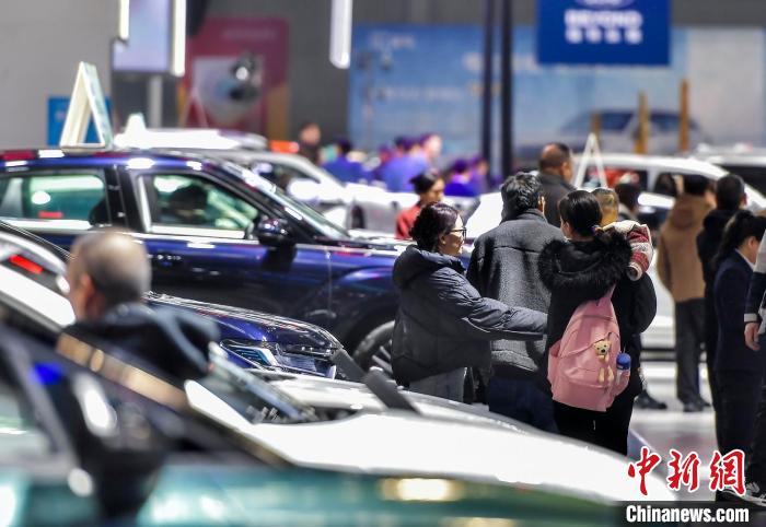 车展现场人头攒动，市民购车热情高涨。中新网记者 刘新 摄
