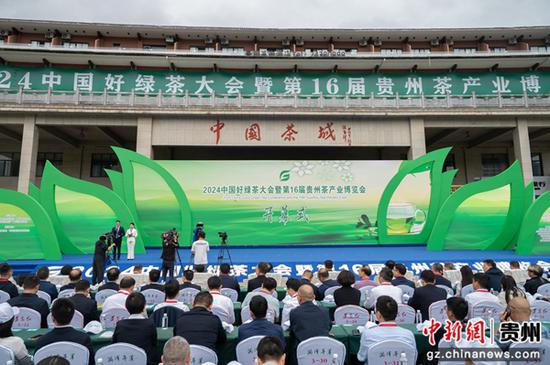 图为第16届贵州茶产业博览会开幕式现场。唐哲 摄