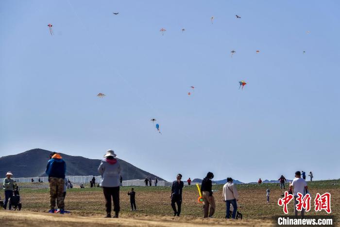风筝文化节吸引众多市民前来参与。中新网记者 刘新 摄