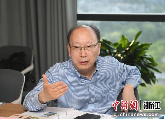 澎湃新闻副总编、战略企业家学院特聘院长胡宏伟发言。中新社记者 王刚 摄