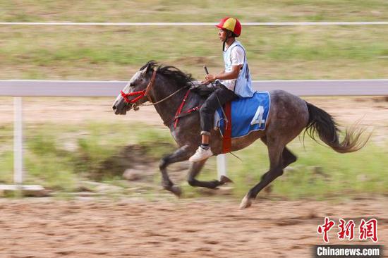 7月13日,2024中国·三都水晶葡萄旅游文化节——乡村赛马活动,在贵州省黔南布依族苗族自治州三都水族自治县西部赛马城举行,吸引众多游人前来观看。图为骑手在比赛中。中新社记者 瞿宏伦 摄 7月13日,2024中国·三都水晶葡萄旅游文化节——乡村赛马活动,在贵州省黔南布依族苗族自治州三都水族自治县西部赛马城举行,吸引众多游人前来观看。图为骑手在比赛中。中新社记者 瞿宏伦 摄