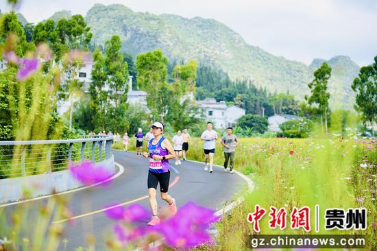 9月1日,2024万峰林半程马拉松赛鸣枪开跑。万峰林马拉松组委会 供图 9月1日,2024万峰林半程马拉松赛鸣枪开跑。万峰林马拉松组委会 供图