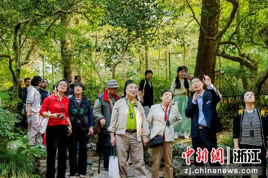 参访飞来峰景区。主办方供图