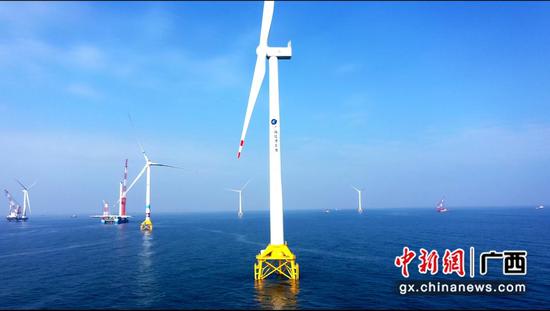 广西防城港海上风电场。秦丽群 摄 广西防城港海上风电场。秦丽群 摄