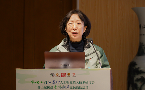 中国医科大学附属盛京医院耳鼻咽喉头颈外科主任、辽宁省防聋治聋专家组组长马秀岚进行《儿童听障诊治策略》主题讲座。