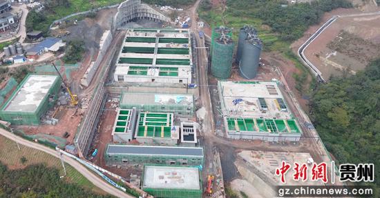 仁怀市黄角沟污水处理厂项目进度全景 。