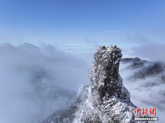 图为在梵净山拍摄的雪景。