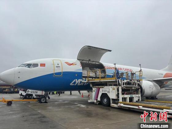 深圳往返胡志明国际货运航线日前正式开通运行。 (天津港保税区管委会供图)