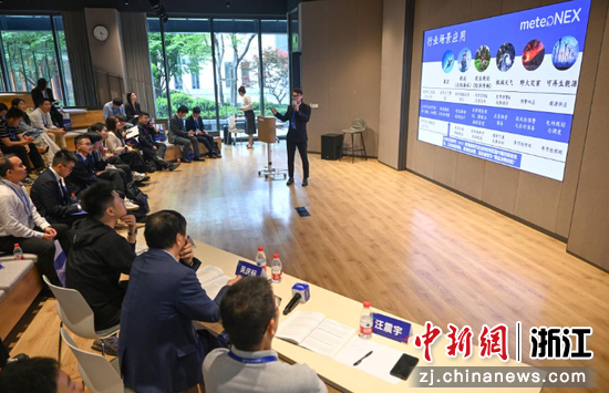 图为:项目代表在人工智能+城市治理专场进行路演。中新社记者 王刚 摄