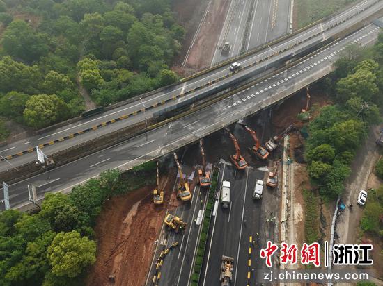 申苏浙皖改扩建项目集约化封闭施工现场。浙江交通集团 供图