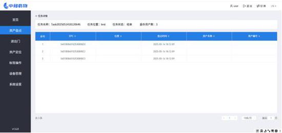 图为“中移载物”管理平台。 图为“中移载物”管理平台。