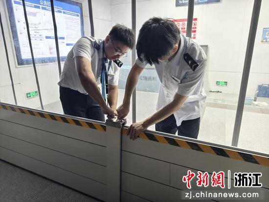 浙江交通集团温州S1线车站开展防汛演练。浙江轨道集团 供图