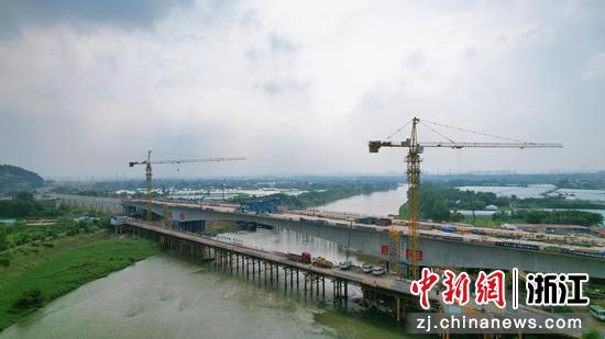 建设中的甬金衢上金华城区段项目。浙江交通集团 供图