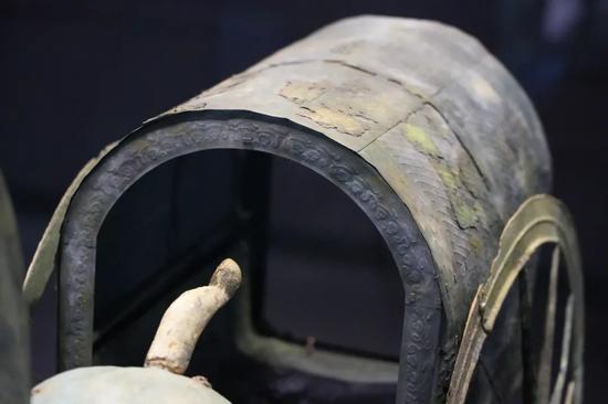 贵州省博物馆东汉铜车马(辎车)细节展示。蒲文思 摄 贵州省博物馆东汉铜车马(辎车)细节展示。蒲文思 摄