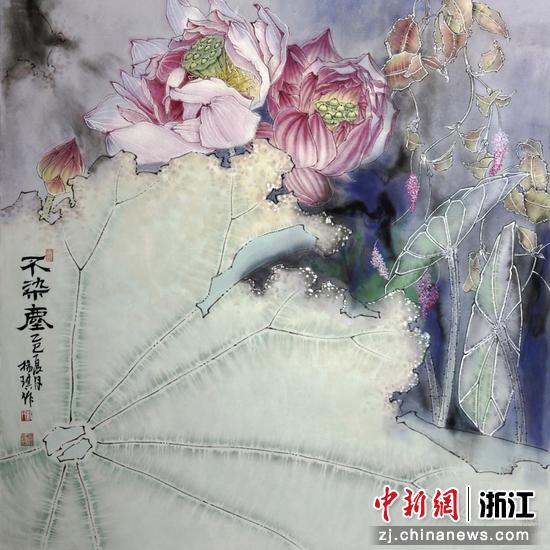 《不染尘》

69×68 cm