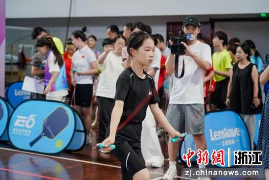 赛事现场。浙江省第四届花样跳绳运动汇组委会供图 赛事现场。浙江省第四届花样跳绳运动汇组委会供图