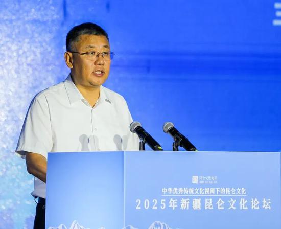 7月2日	�，2025年新疆昆仑文化论坛在和田开幕，地委书记王鲁军致辞。许晓龙 摄